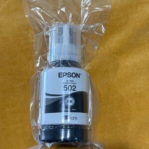 Epson 502 Black Ink Bottle BK EcoTank 127ml Genuine OEM New Sealed